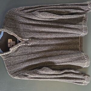 Woolrich Women's Speckled Green Zip Sweater